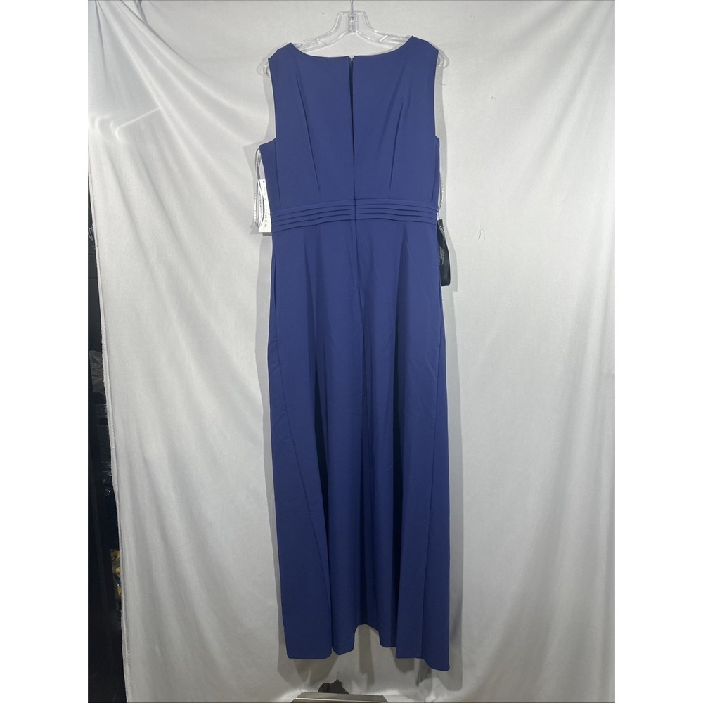 NEW $328 Kay Unger [ 12‎ ] Demi Walk Thru Jumpsuit in Cobalt Blue #J2072 - Picture 12 of 16